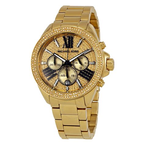 michael kors wren crystal pave chronograph ladies watch|Michael Kors Watch for women.